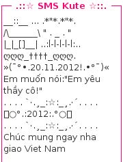 SMS xếp hình mừng ngày nhà giáo Việt Nam 20 - 11