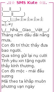 SMS xếp hình mừng ngày nhà giáo Việt Nam 20 - 11